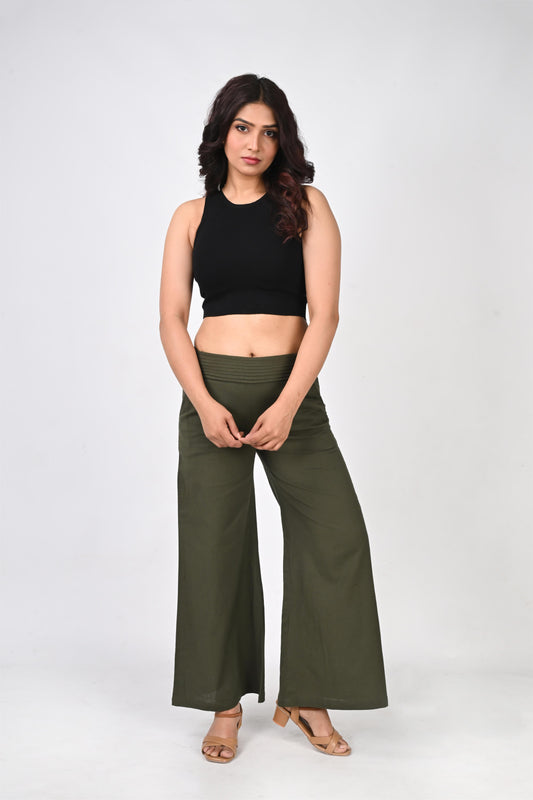 Cotton Linen Palazzo Pant